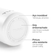 Garrafa térmica branca de 1l #cor_white