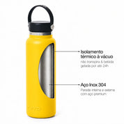 Garrafa térmica um litro e meio #cor_yellow