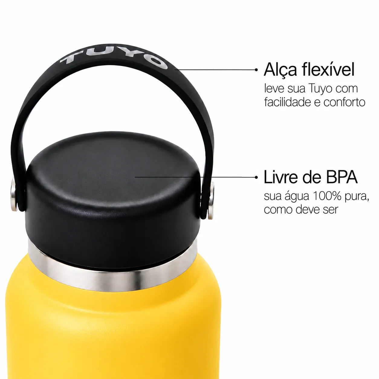 Garrafa térmica amarela de 1l #cor_yellow