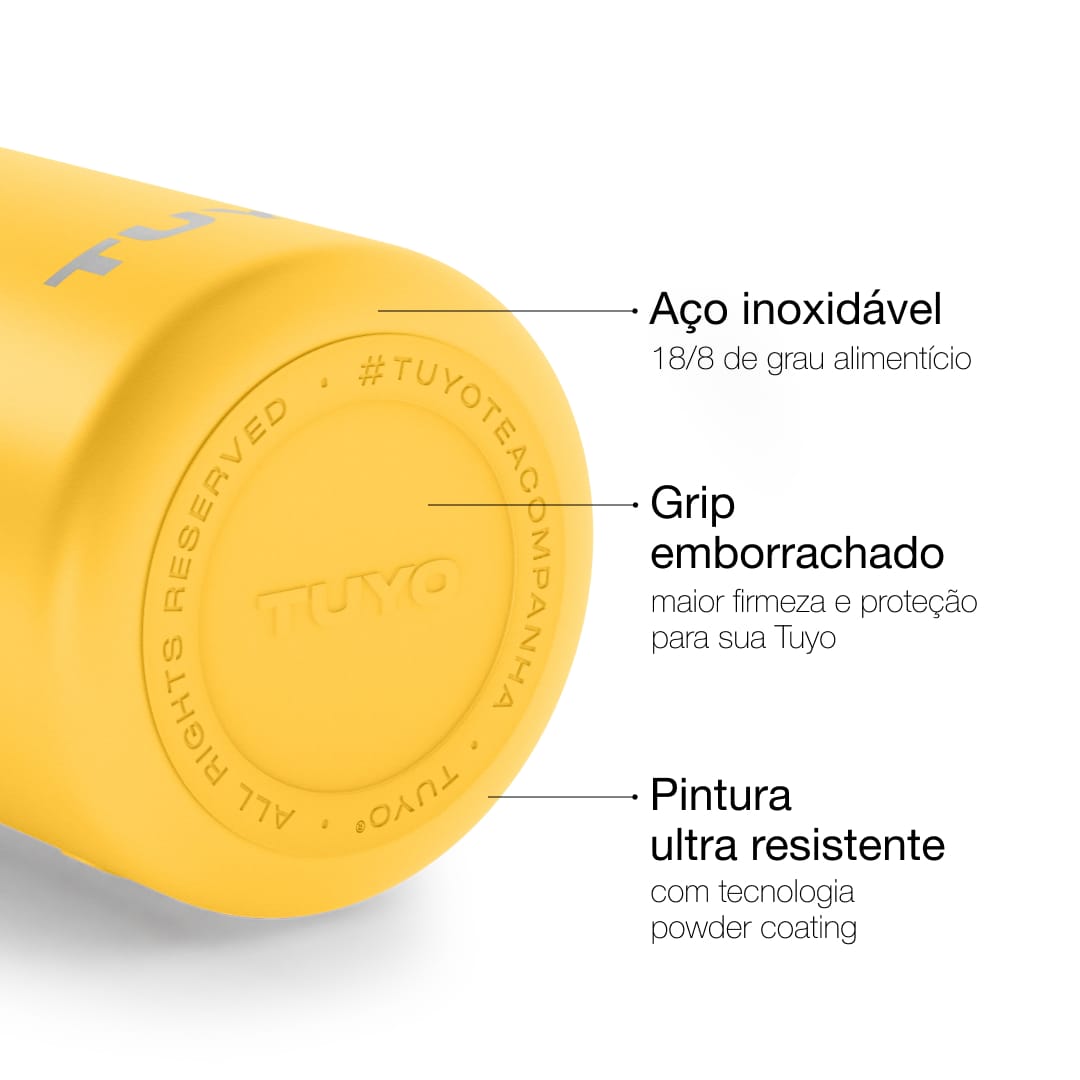 Garrafa térmica amarela de 1l #cor_yellow